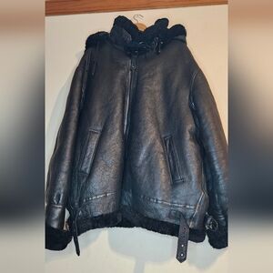 USAF 3XL Type G-8 Leather Jacket Shearling Lined Flight Bomber Air Force Sherpa